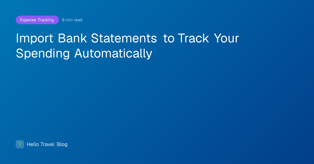 Import Bank Statements to Track Your Spending Automatically