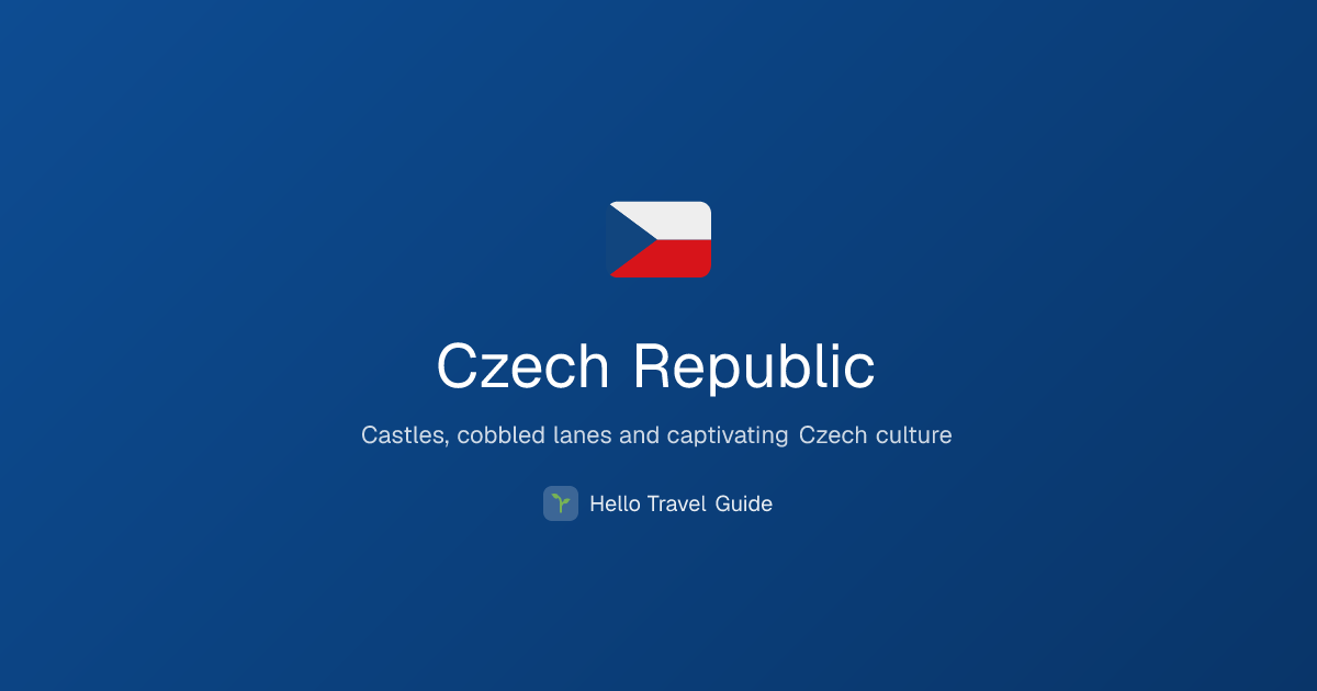 Czech Republic Travel Guide 2026 — eSIM, Budget & Tips | Hello